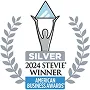 Silver Stevie Winner 2024 American Business Awards logo with a laurel wreath.